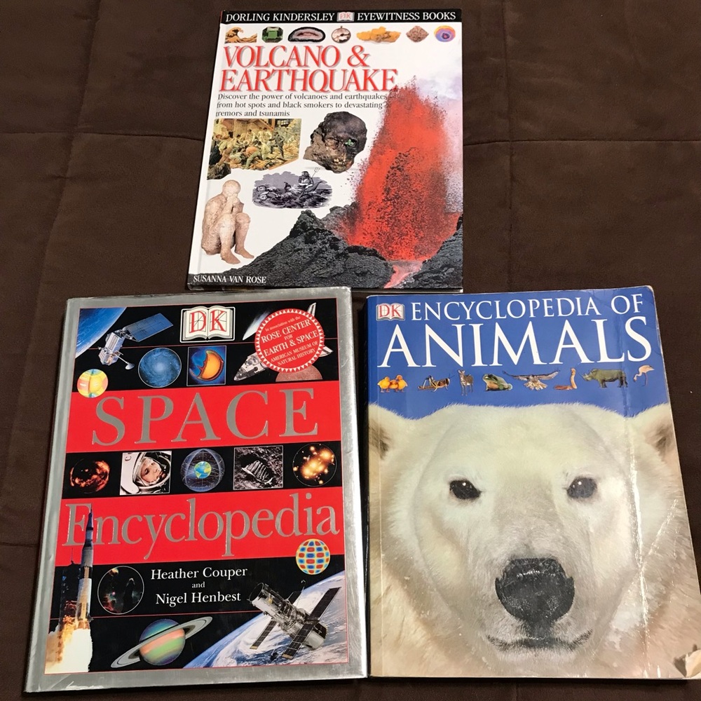 3 large DK Dorling Kindersley books